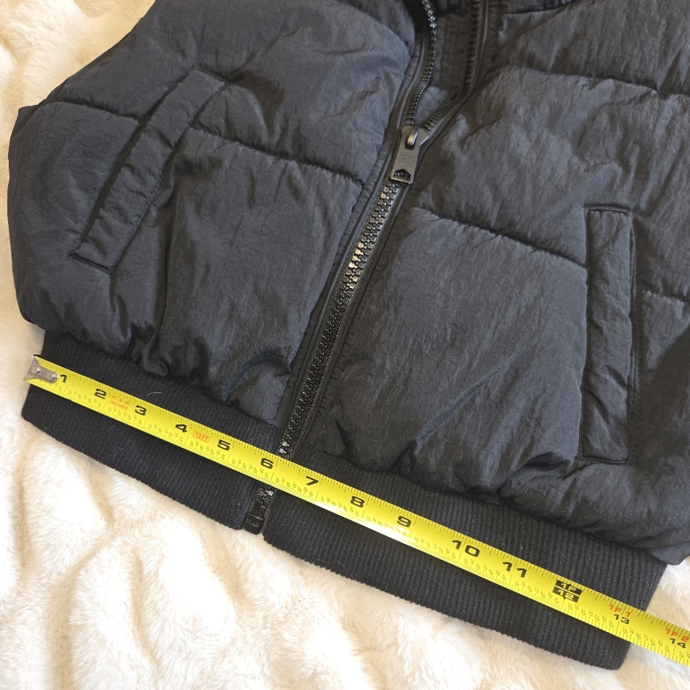 Garage Mini Puff Vest - Black Cropped Puffer Vest - Size P/S Minimalist - Picture 9 of 10